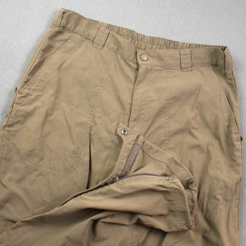 LL Bean Mens Nylon Zip Leg Outdoor Hiking Cargo Pants Brown (Actual 32x32)